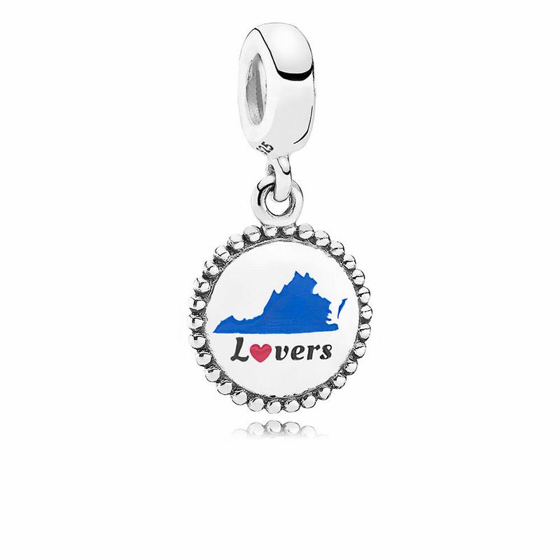 Pandora Virginia is for Lovers Dangle Charm Silver Egypt VE6953274